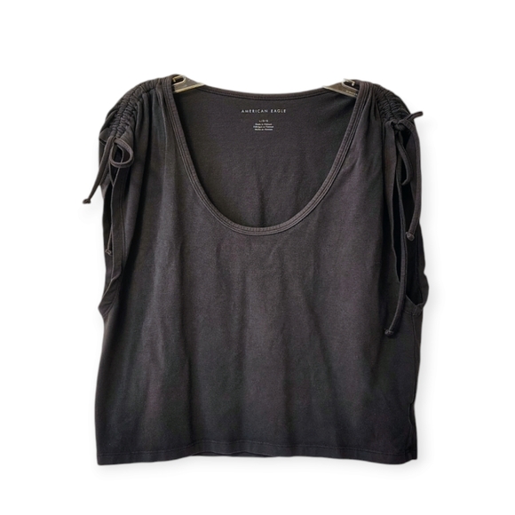 American Eagle cinched shoulder crop top - Picture 2 of 8